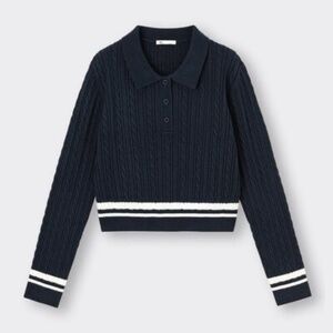 Cable Polo Sweater
